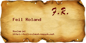 Feil Roland névjegykártya