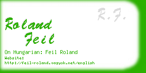 roland feil business card